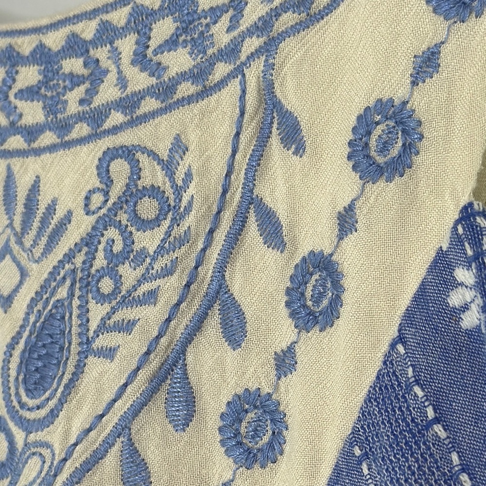 Flying Tomato Blue and Cream Sleeveless Sundress - Picture 5 of 9